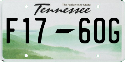 TN license plate F1760G