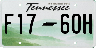 TN license plate F1760H