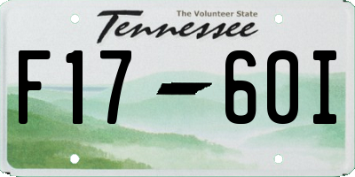 TN license plate F1760I
