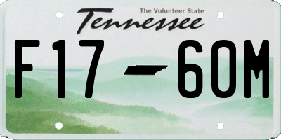 TN license plate F1760M