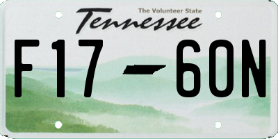 TN license plate F1760N
