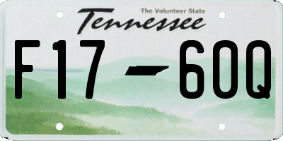 TN license plate F1760Q