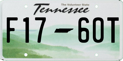 TN license plate F1760T