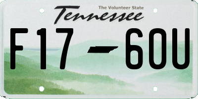 TN license plate F1760U