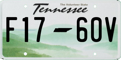 TN license plate F1760V