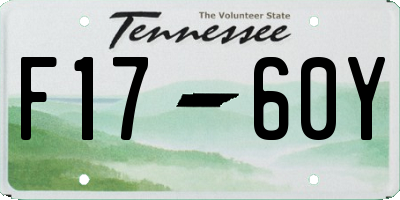 TN license plate F1760Y