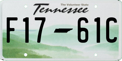 TN license plate F1761C