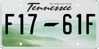 TN license plate F1761F