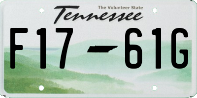 TN license plate F1761G