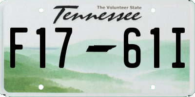 TN license plate F1761I