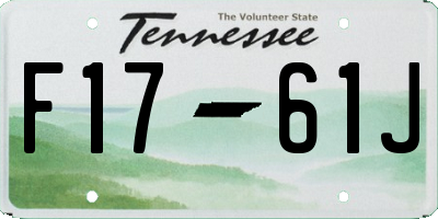 TN license plate F1761J