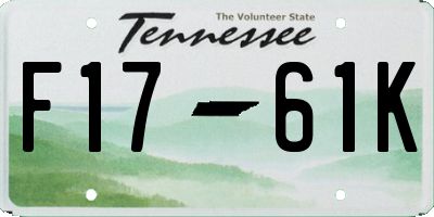 TN license plate F1761K