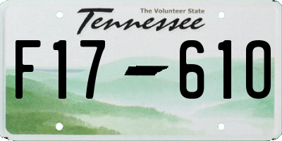 TN license plate F1761O