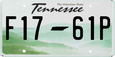 TN license plate F1761P