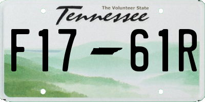 TN license plate F1761R