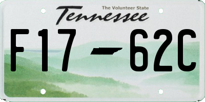 TN license plate F1762C