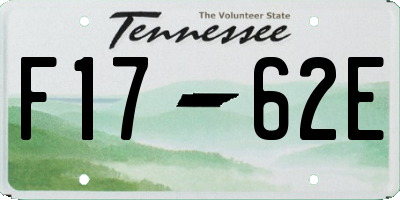 TN license plate F1762E