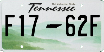 TN license plate F1762F