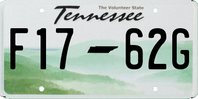 TN license plate F1762G