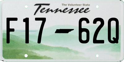 TN license plate F1762Q