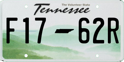 TN license plate F1762R