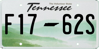 TN license plate F1762S