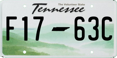 TN license plate F1763C