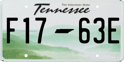 TN license plate F1763E