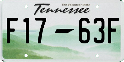 TN license plate F1763F