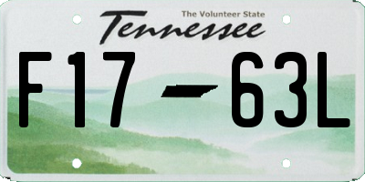 TN license plate F1763L