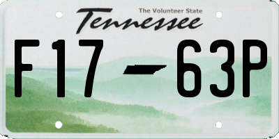 TN license plate F1763P