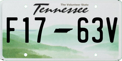 TN license plate F1763V