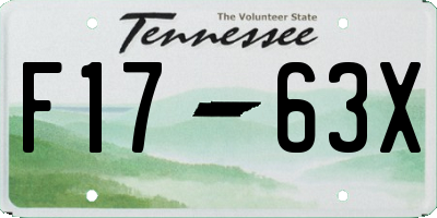 TN license plate F1763X
