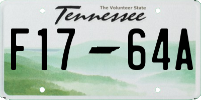 TN license plate F1764A