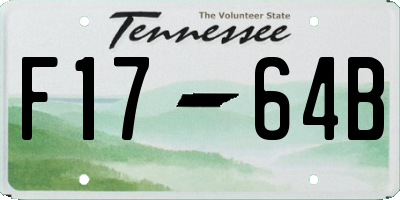 TN license plate F1764B