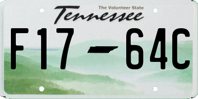 TN license plate F1764C