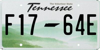 TN license plate F1764E