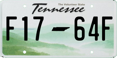 TN license plate F1764F