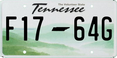 TN license plate F1764G