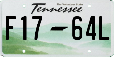 TN license plate F1764L