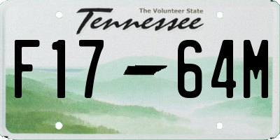 TN license plate F1764M
