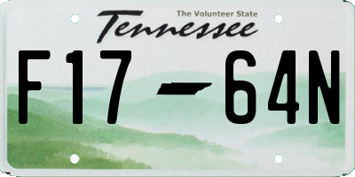 TN license plate F1764N
