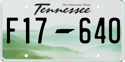 TN license plate F1764O