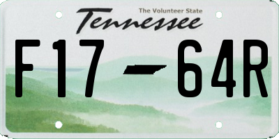 TN license plate F1764R