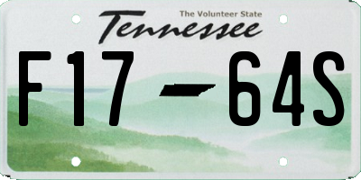 TN license plate F1764S