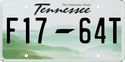 TN license plate F1764T