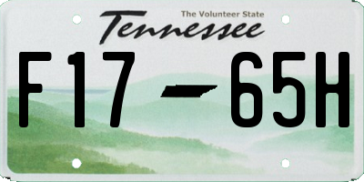 TN license plate F1765H