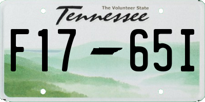 TN license plate F1765I