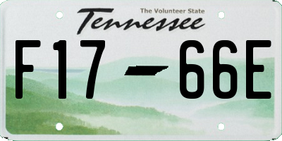 TN license plate F1766E