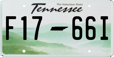 TN license plate F1766I